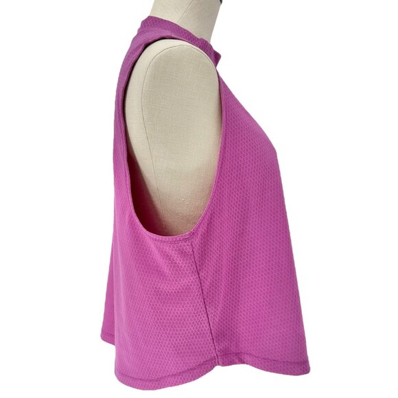 DSG Mesh Tank Top Womens XL PInk Lightweight Athletic Poly Sleeveless High Neck - Picture 7 of 8